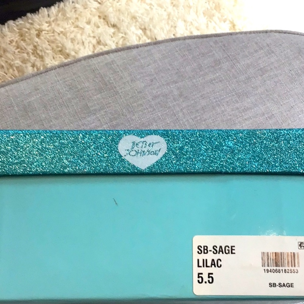 Betsy Johnson sparkles. 4” heels ankle strap criss cross straps over the foot